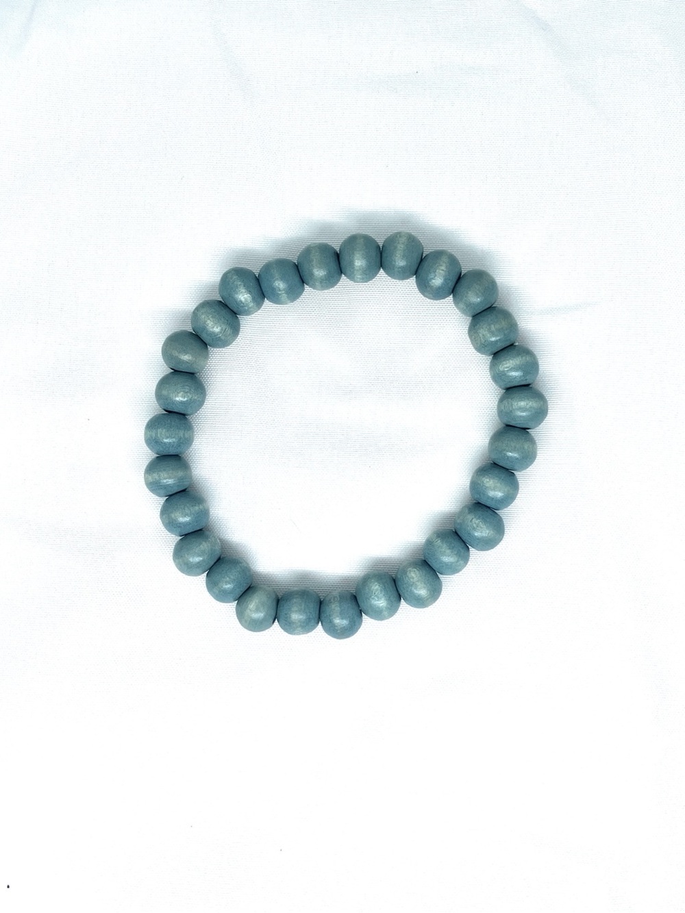 Green Wooden Bead Stretch Bracelet